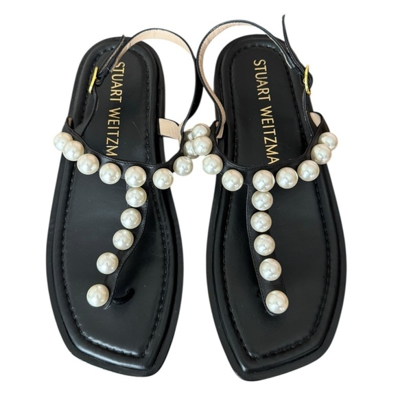 Stuart Weitzman Goldie T-Strap Sandal
Black Leather Size:8 - Picture 4 of 11